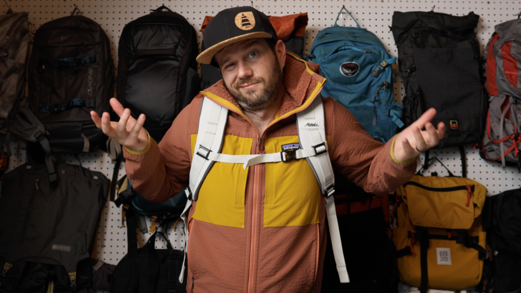 A man wearing the SEG28 shrugs.